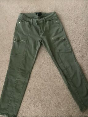 White House Black Market Olive Green Skinny Cargo Pants